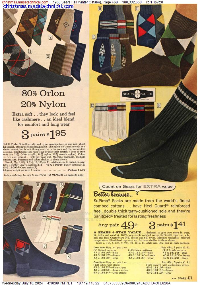 1963 Sears Fall Winter Catalog, Page 468