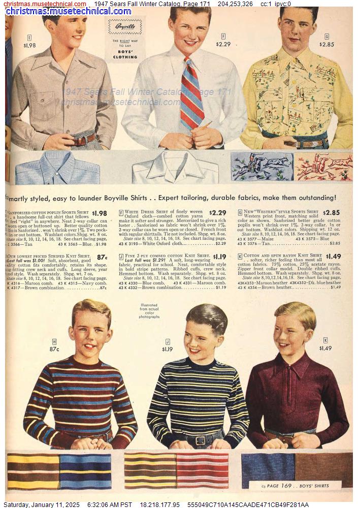 1947 Sears Fall Winter Catalog, Page 171