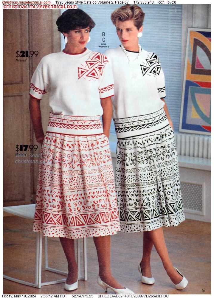 1990 Sears Style Catalog Volume 2, Page 57