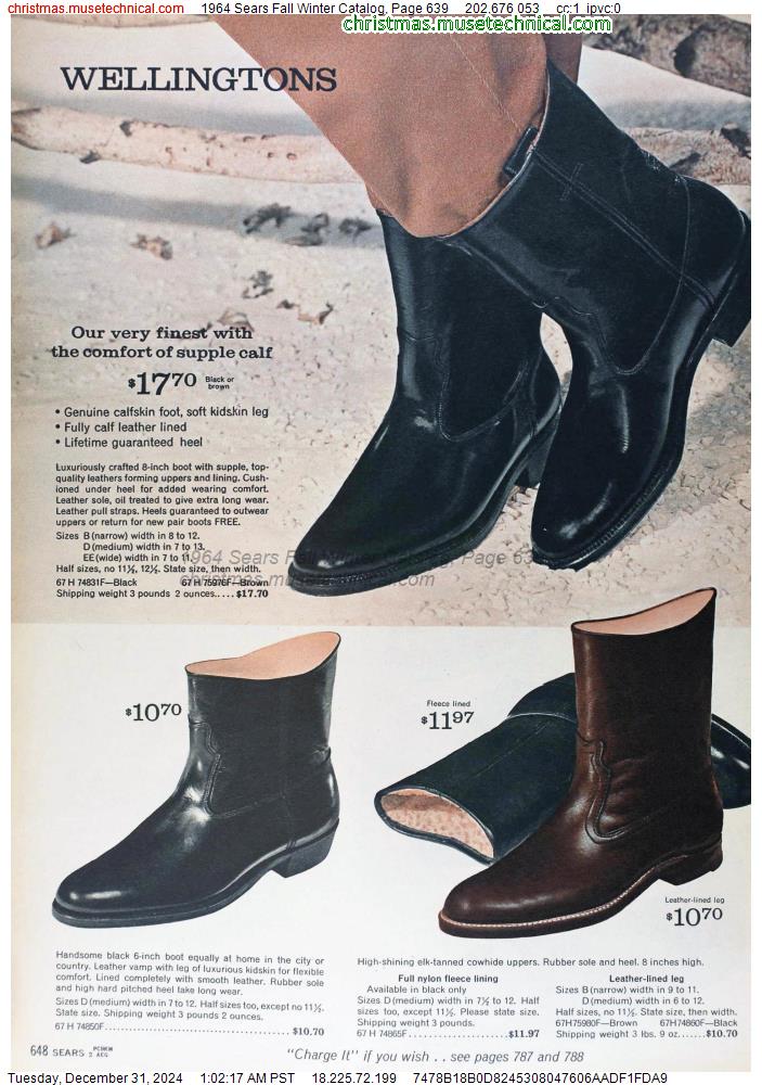 1964 Sears Fall Winter Catalog, Page 639