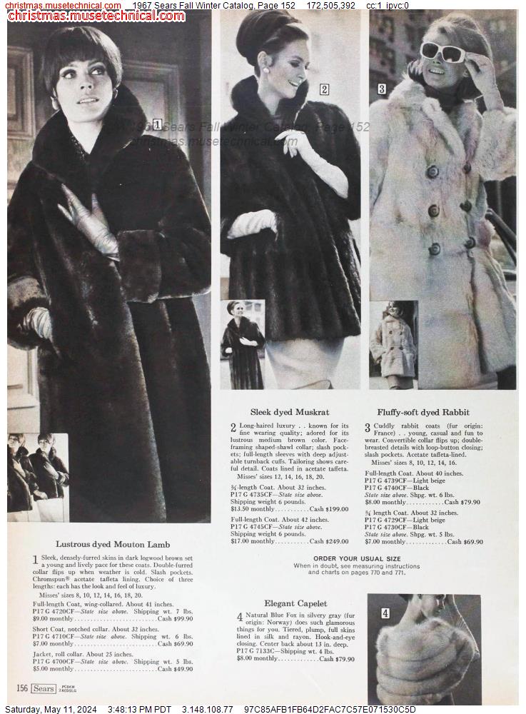 1967 Sears Fall Winter Catalog, Page 152