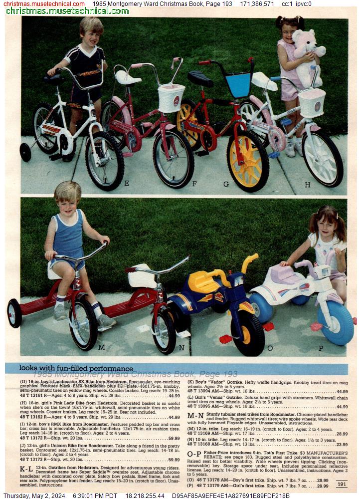 1985 Montgomery Ward Christmas Book, Page 193