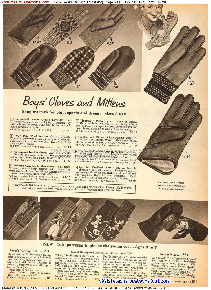 1959 Sears Fall Winter Catalog, Page 533