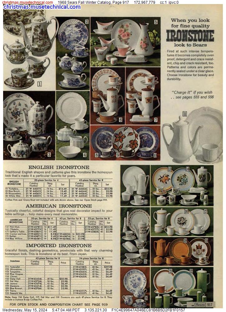 1968 Sears Fall Winter Catalog, Page 917