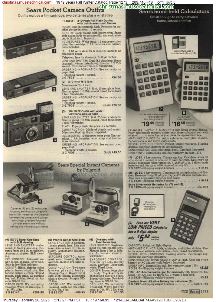 1979 Sears Fall Winter Catalog, Page 1273