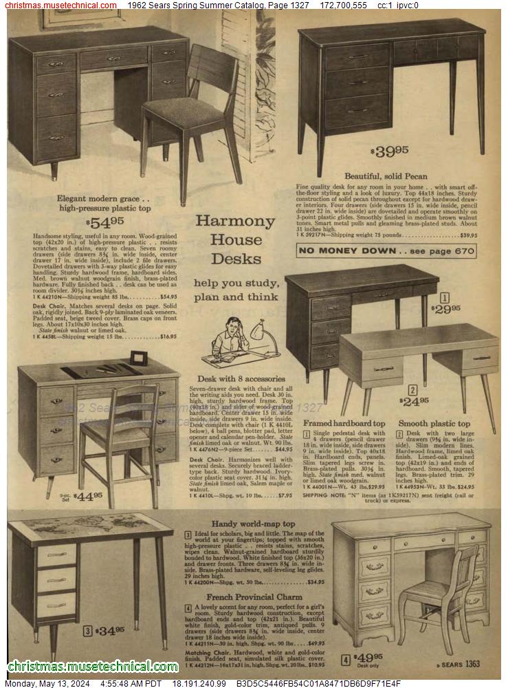 1962 Sears Spring Summer Catalog, Page 1327