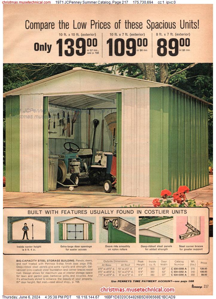1971 JCPenney Summer Catalog, Page 217