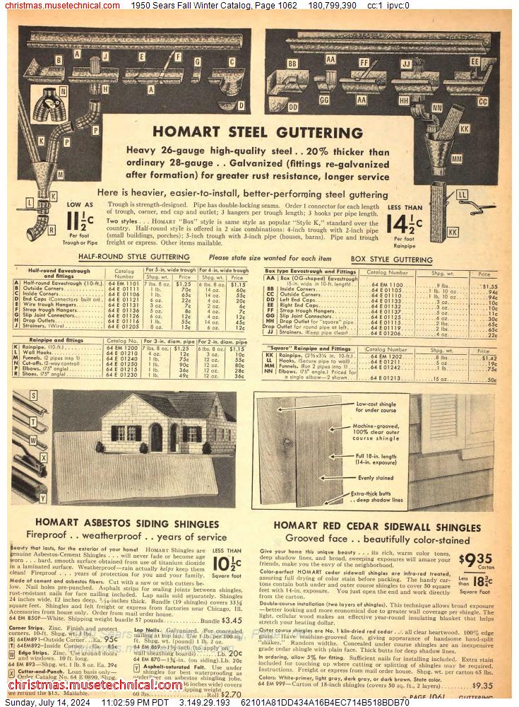 1950 Sears Fall Winter Catalog, Page 1062