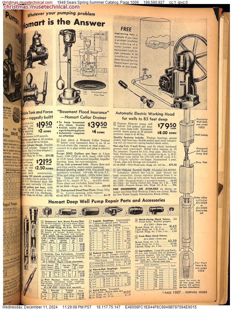 1948 Sears Spring Summer Catalog, Page 1009