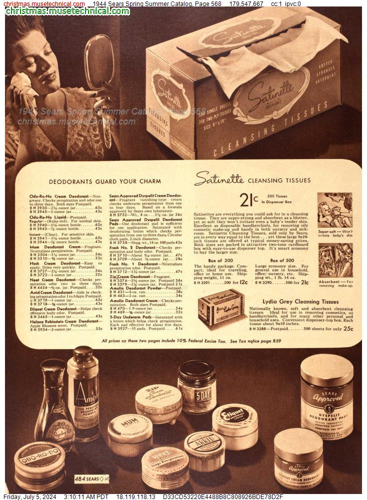 1944 Sears Spring Summer Catalog, Page 568