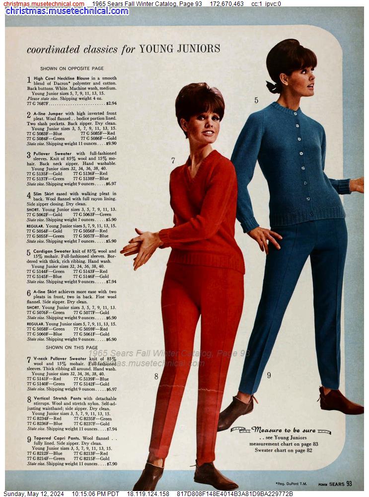 1965 Sears Fall Winter Catalog, Page 93