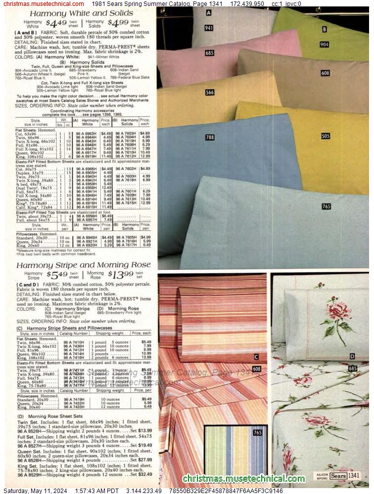 1981 Sears Spring Summer Catalog, Page 1341