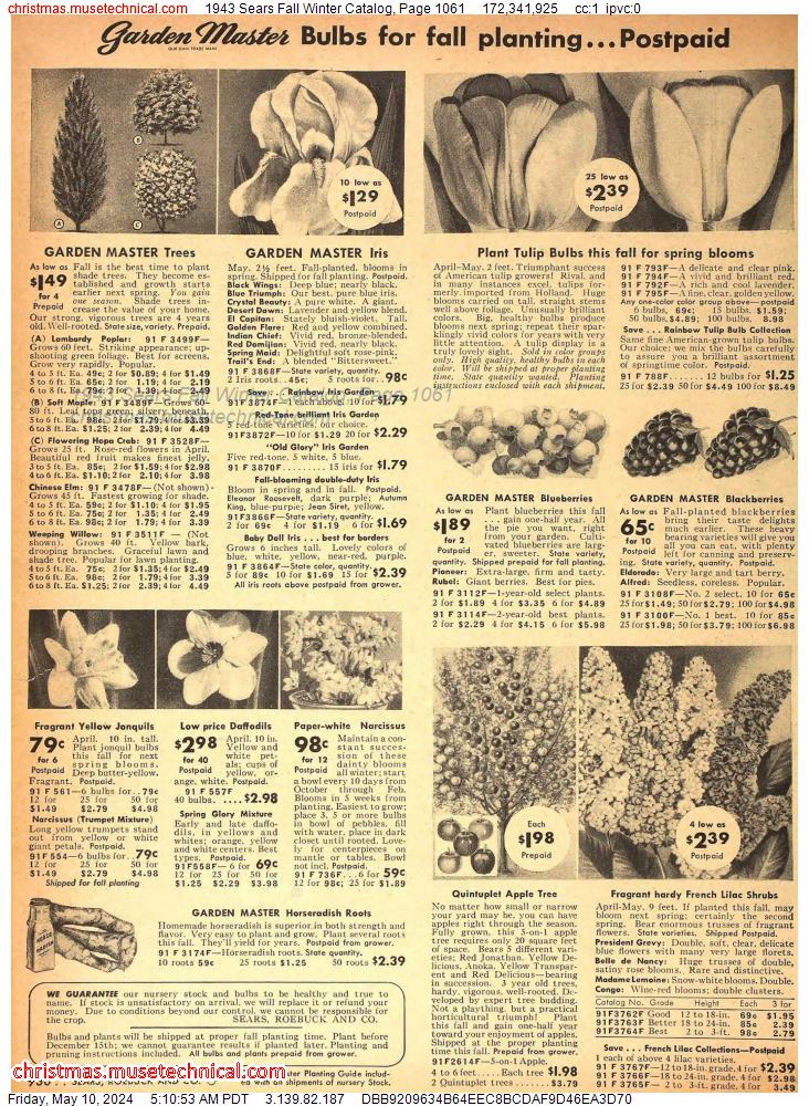 1943 Sears Fall Winter Catalog, Page 1061