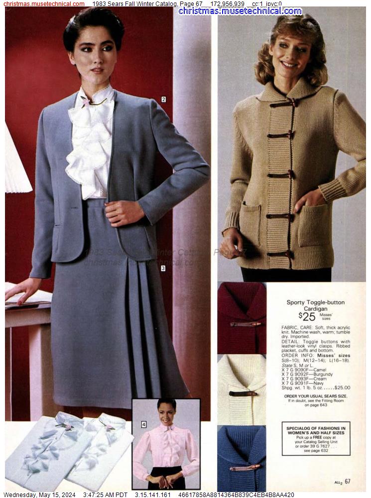 1983 Sears Fall Winter Catalog, Page 67