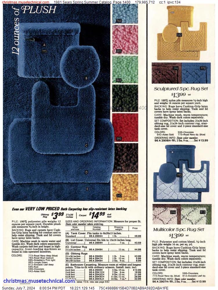 1981 Sears Spring Summer Catalog, Page 1400