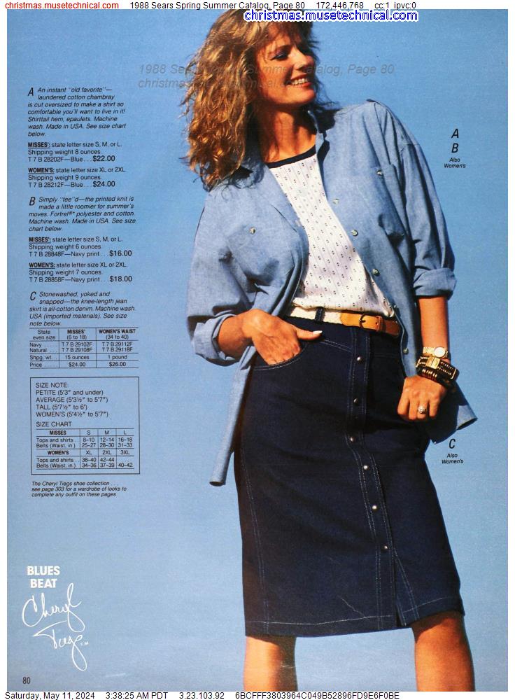 1988 Sears Spring Summer Catalog, Page 80