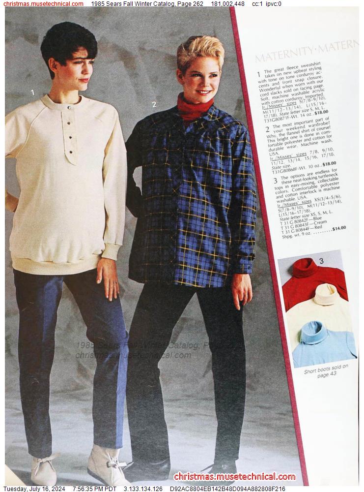 1985 Sears Fall Winter Catalog, Page 262