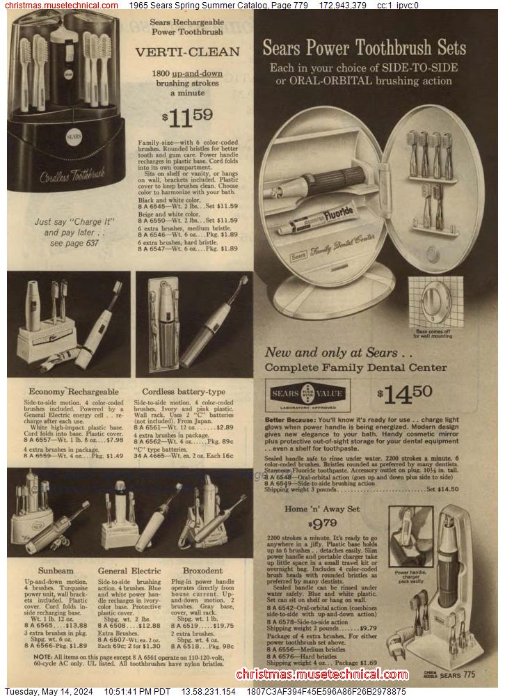 1965 Sears Spring Summer Catalog, Page 779