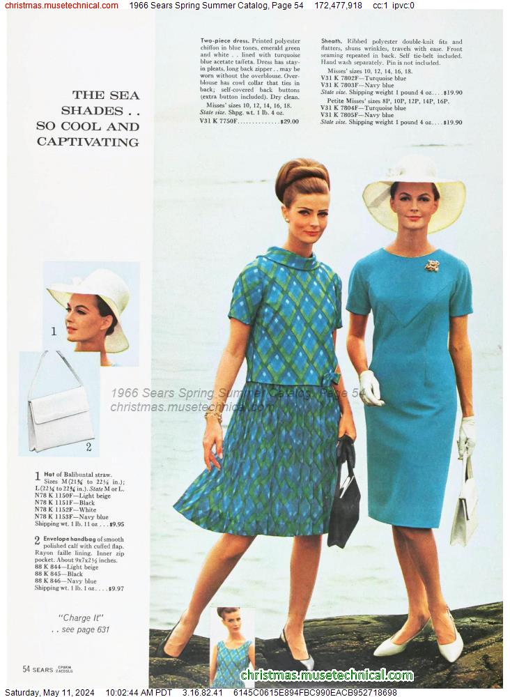 1966 Sears Spring Summer Catalog, Page 54