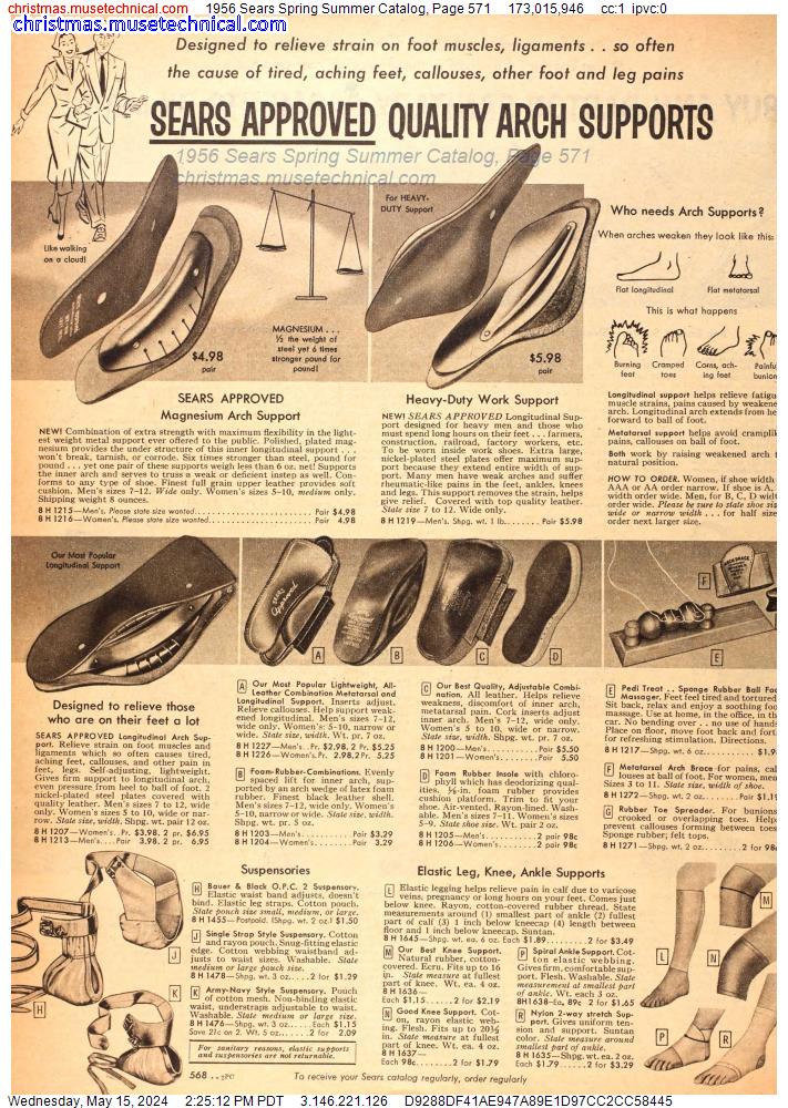 1956 Sears Spring Summer Catalog, Page 571