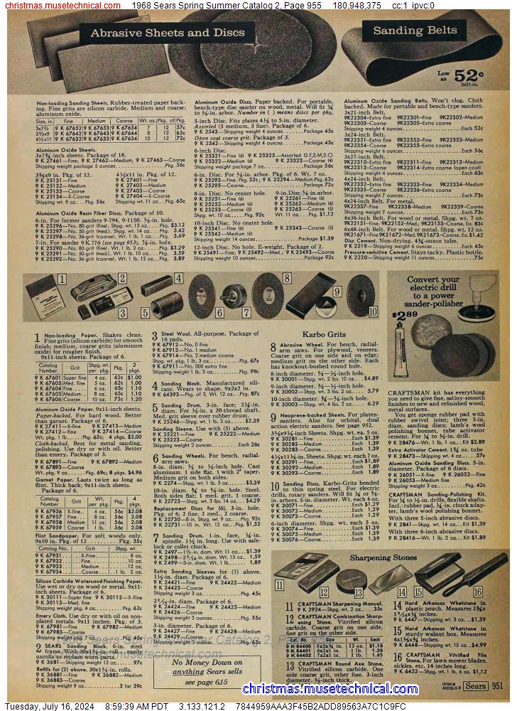 1968 Sears Spring Summer Catalog 2, Page 955