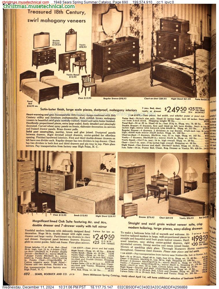 1948 Sears Spring Summer Catalog, Page 690