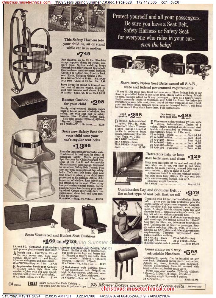 1969 Sears Spring Summer Catalog, Page 628