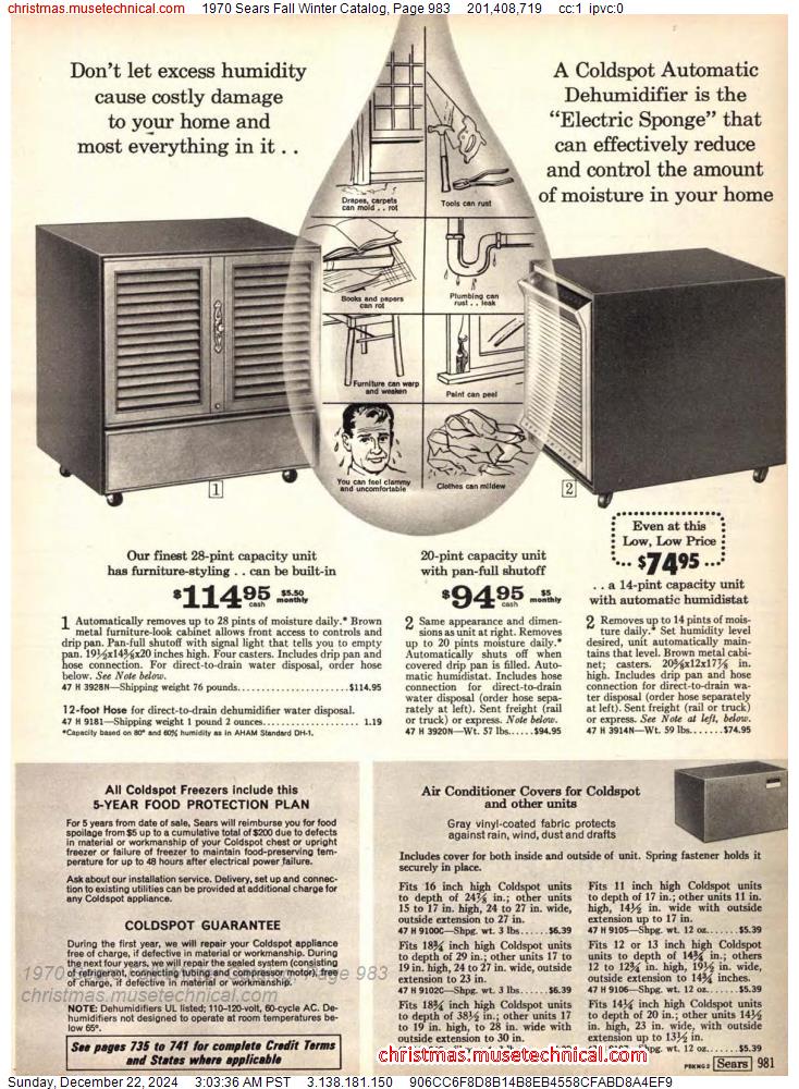 1970 Sears Fall Winter Catalog, Page 983