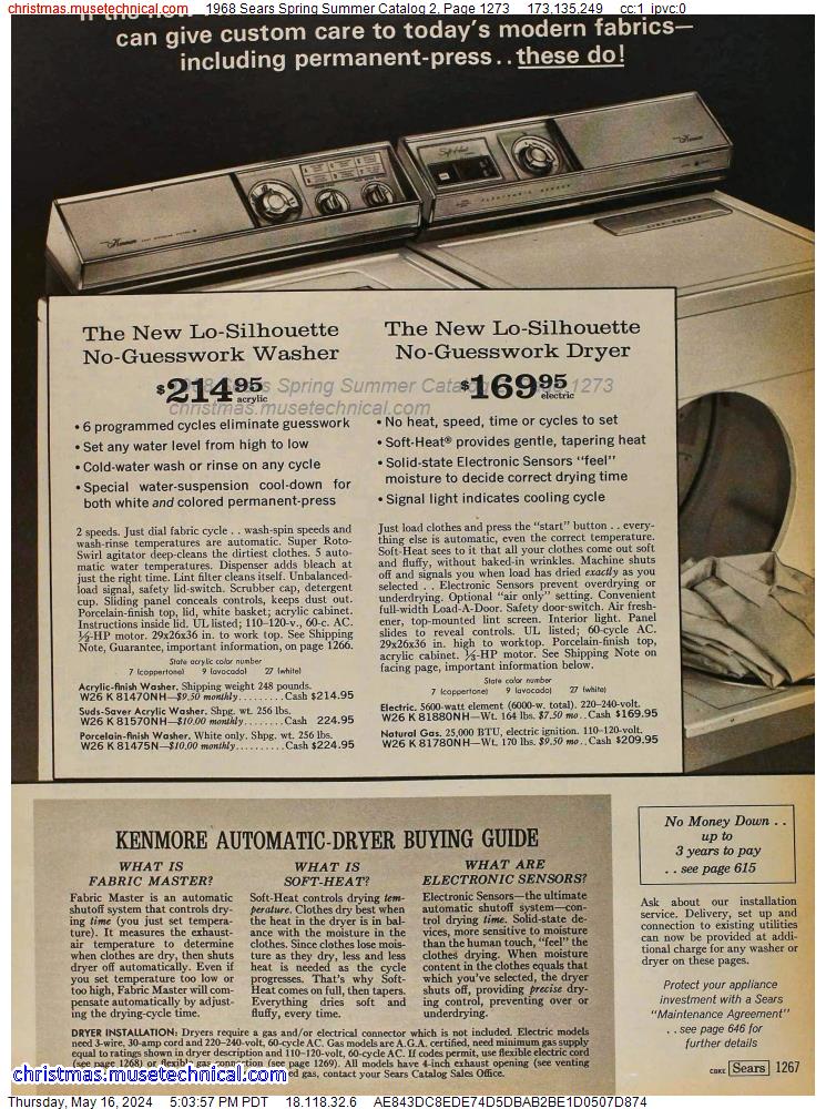 1968 Sears Spring Summer Catalog 2, Page 1273