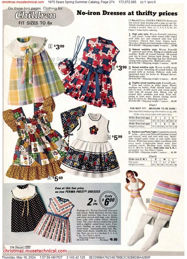 1975 Sears Spring Summer Catalog, Page 274