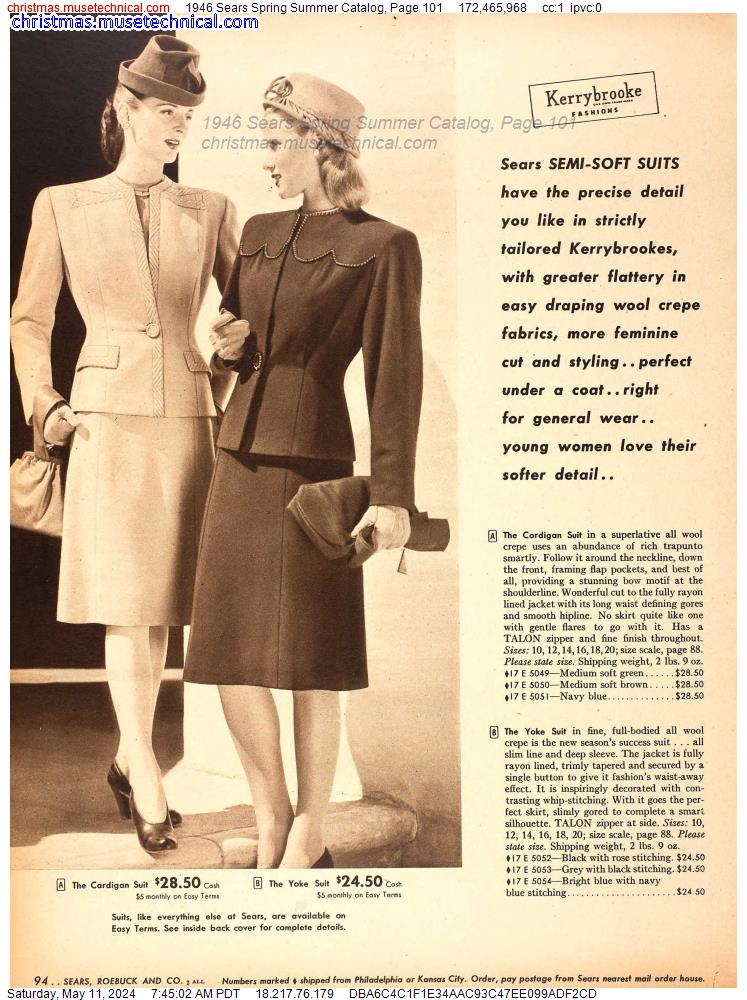 1946 Sears Spring Summer Catalog, Page 101