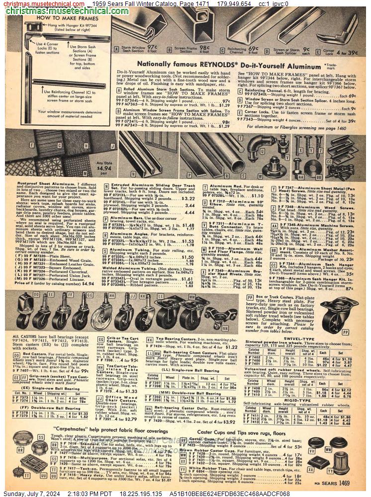 1959 Sears Fall Winter Catalog, Page 1471