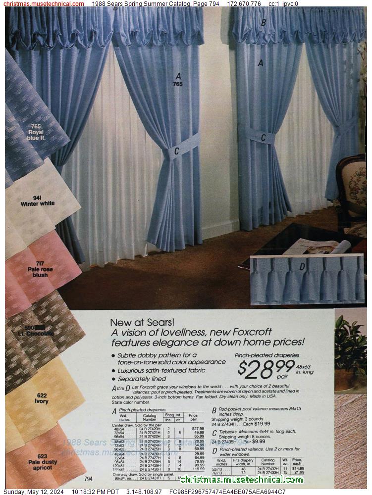1988 Sears Spring Summer Catalog, Page 794