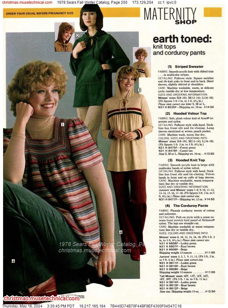 1978 Sears Fall Winter Catalog, Page 250