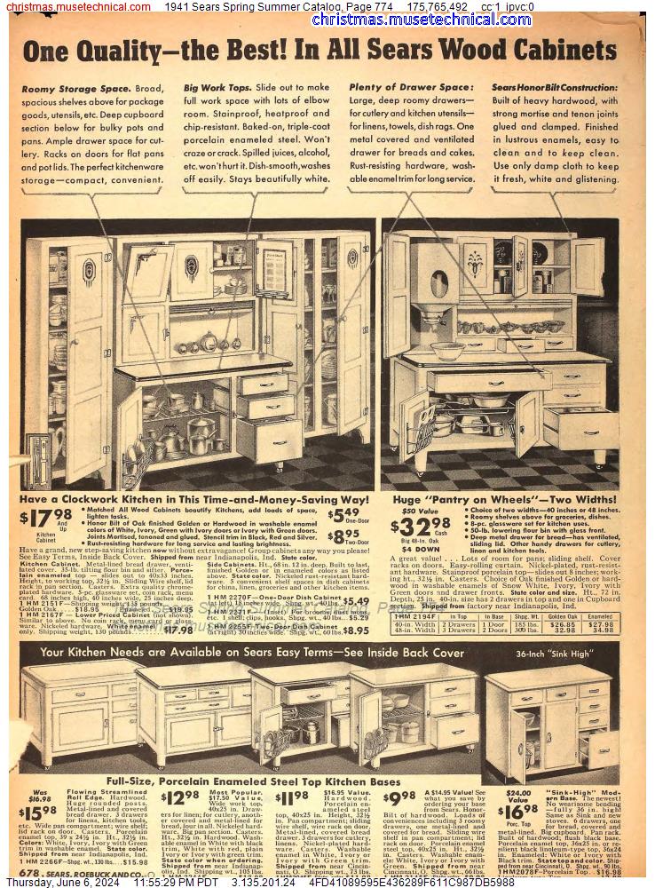 1941 Sears Spring Summer Catalog, Page 774