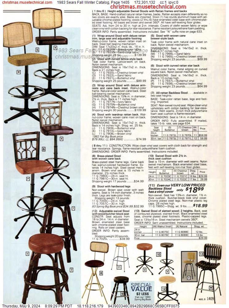 1983 Sears Fall Winter Catalog, Page 1405