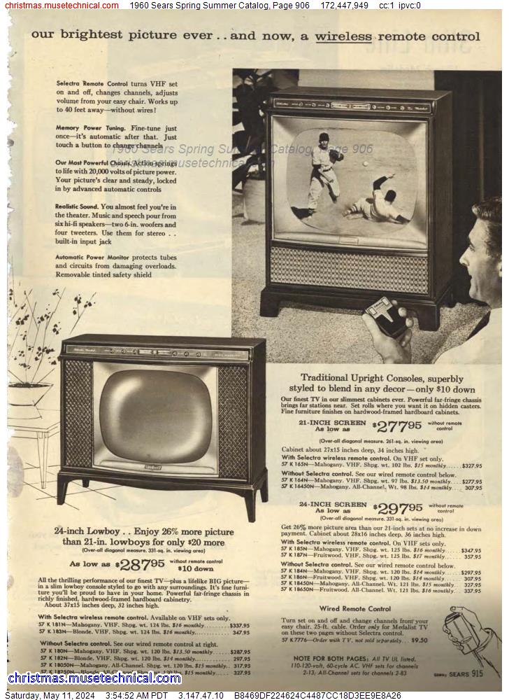 1960 Sears Spring Summer Catalog, Page 906