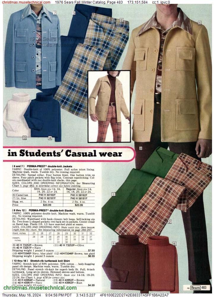 1976 Sears Fall Winter Catalog, Page 483