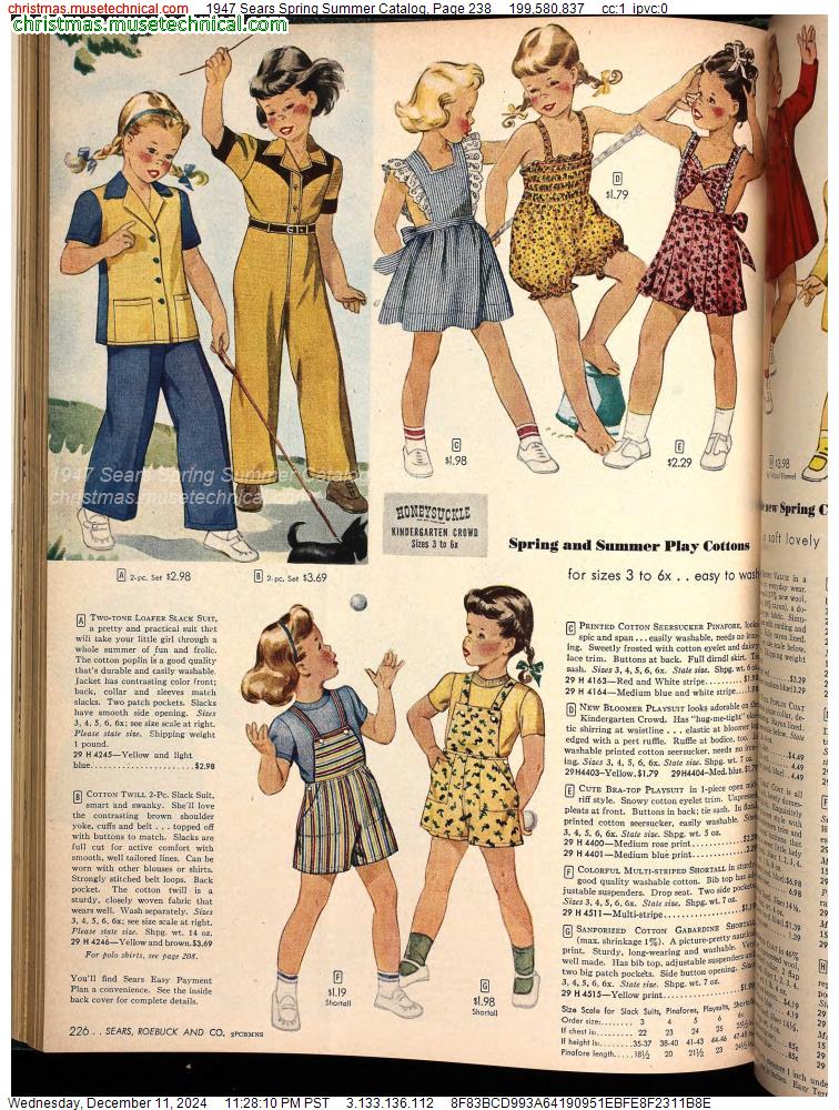 1947 Sears Spring Summer Catalog, Page 238