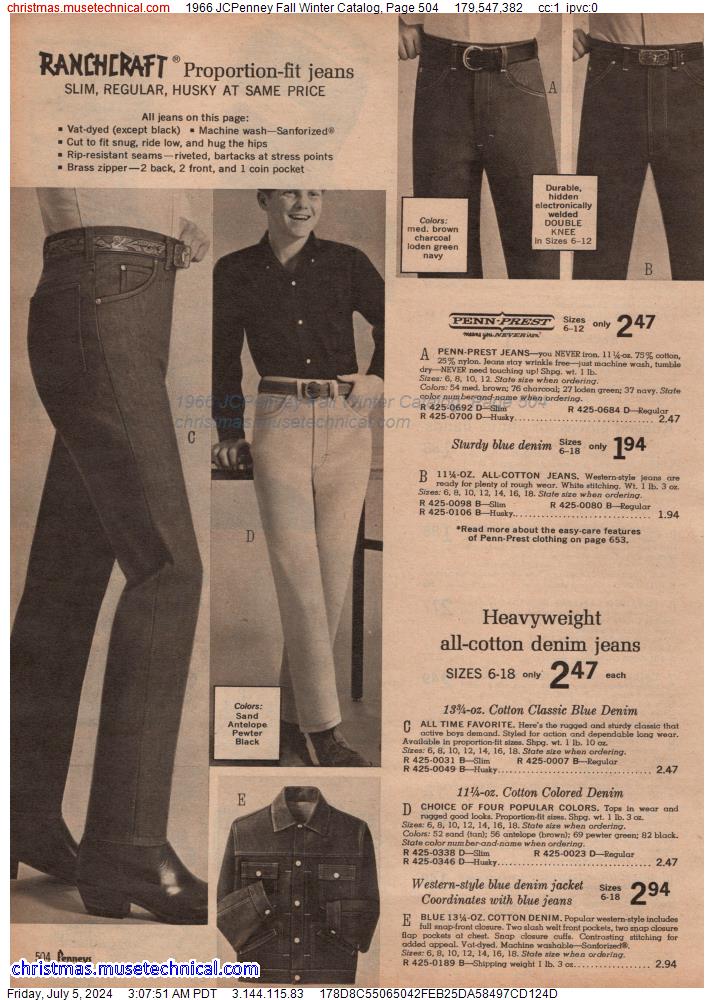 1966 JCPenney Fall Winter Catalog, Page 504