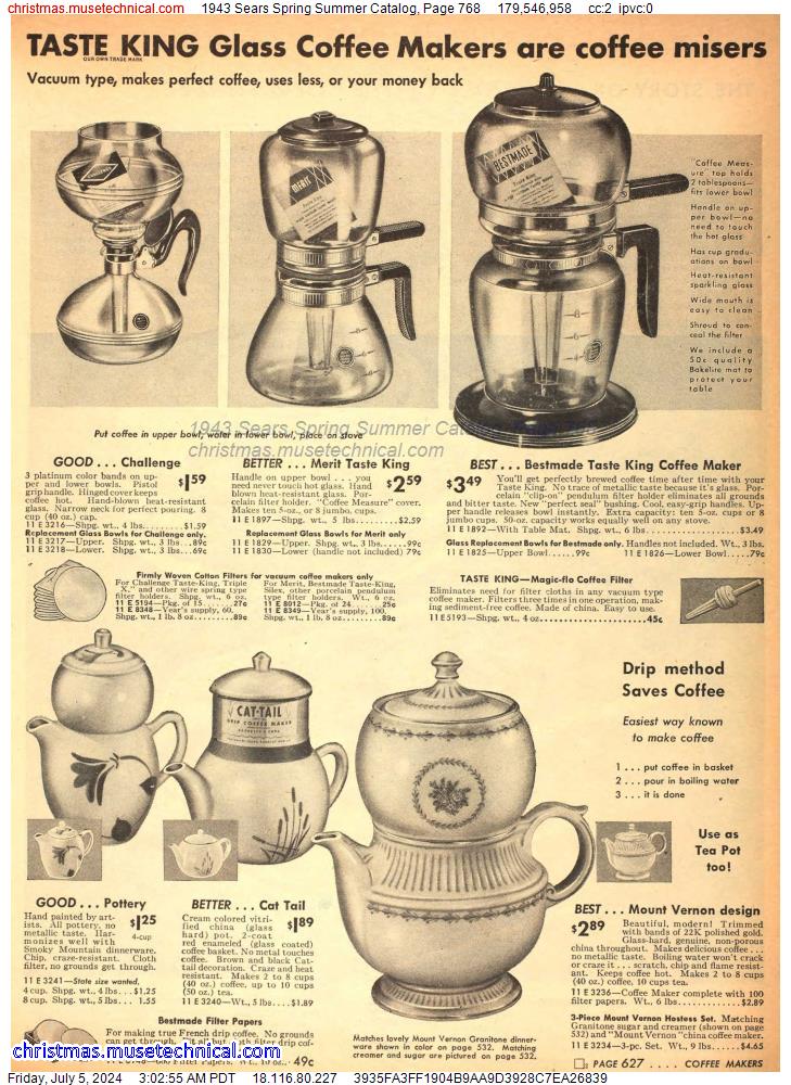 1943 Sears Spring Summer Catalog, Page 768