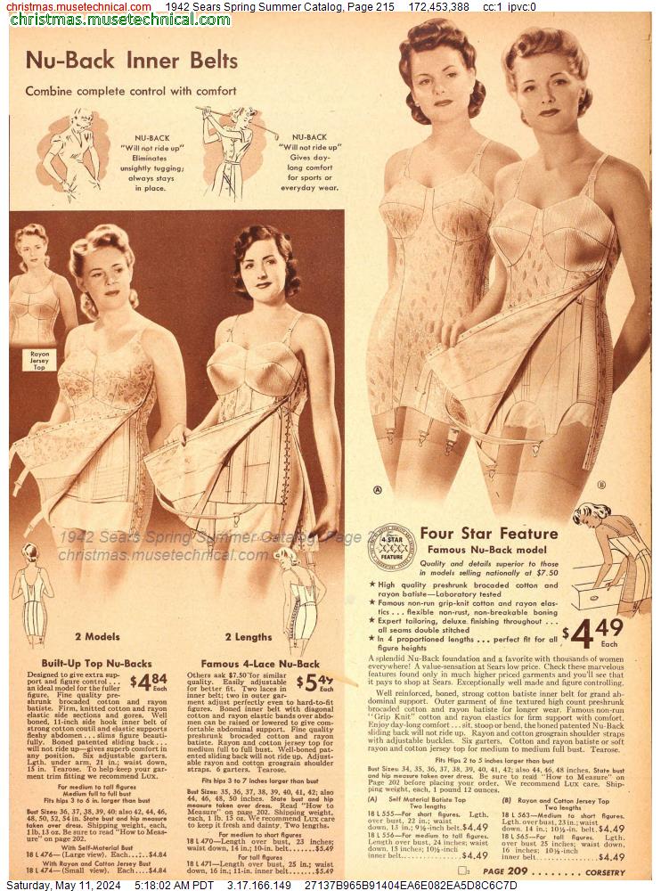 1942 Sears Spring Summer Catalog, Page 215