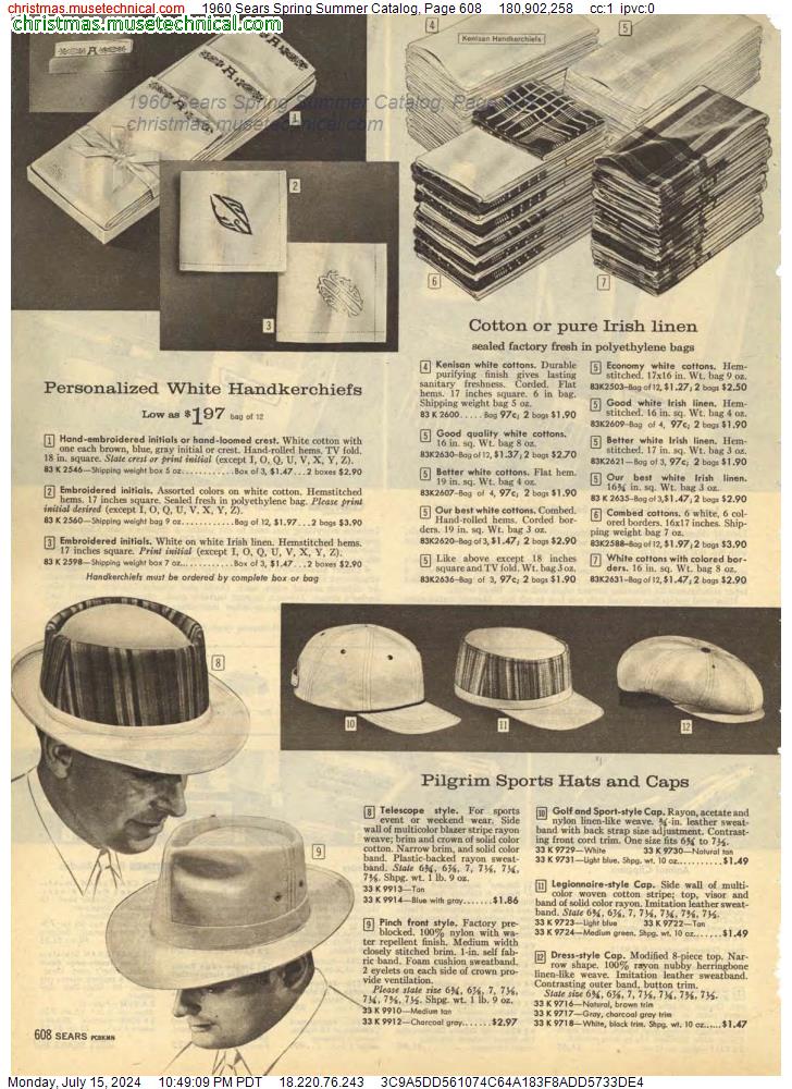 1960 Sears Spring Summer Catalog, Page 608