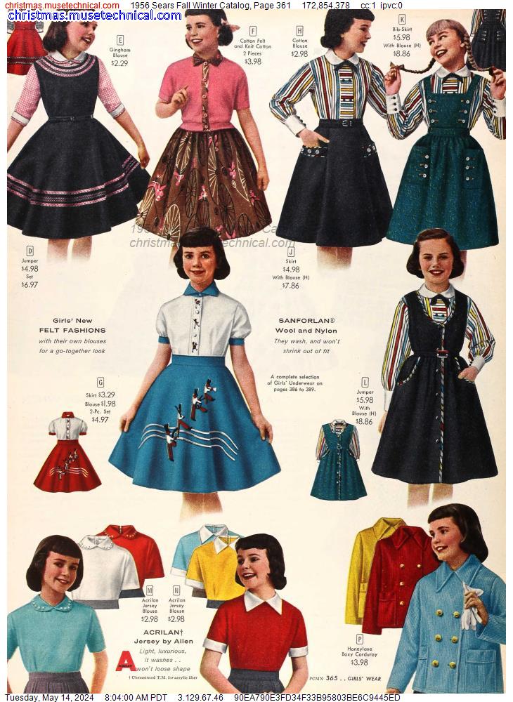 1956 Sears Fall Winter Catalog, Page 361
