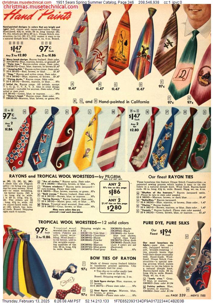 1951 Sears Spring Summer Catalog, Page 346