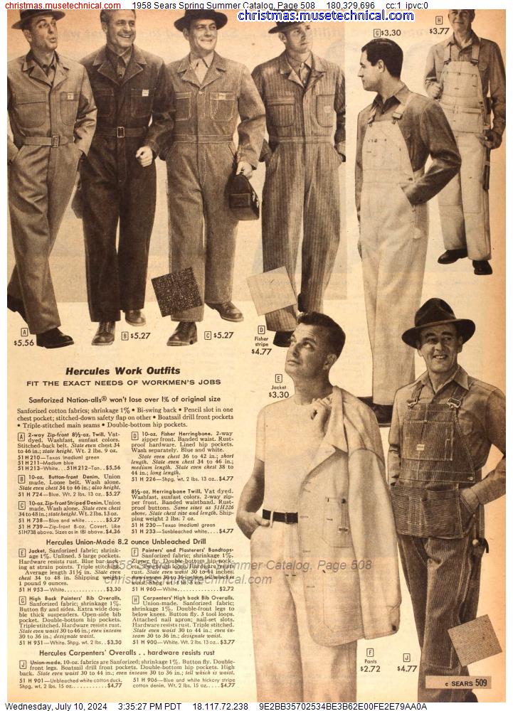 1958 Sears Spring Summer Catalog, Page 508