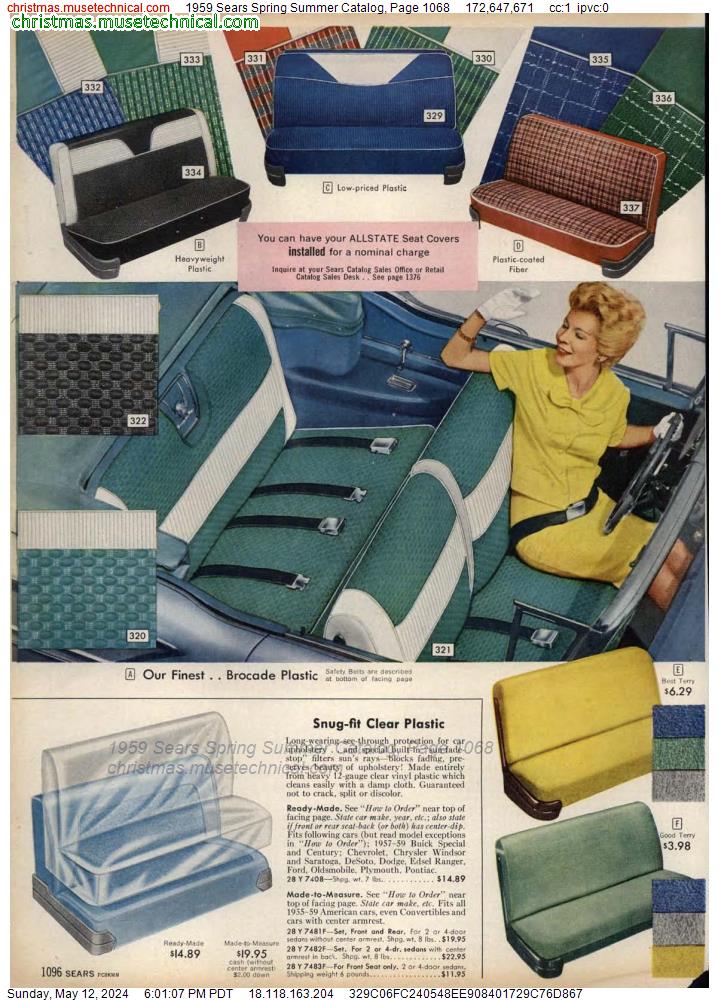 1959 Sears Spring Summer Catalog, Page 1068