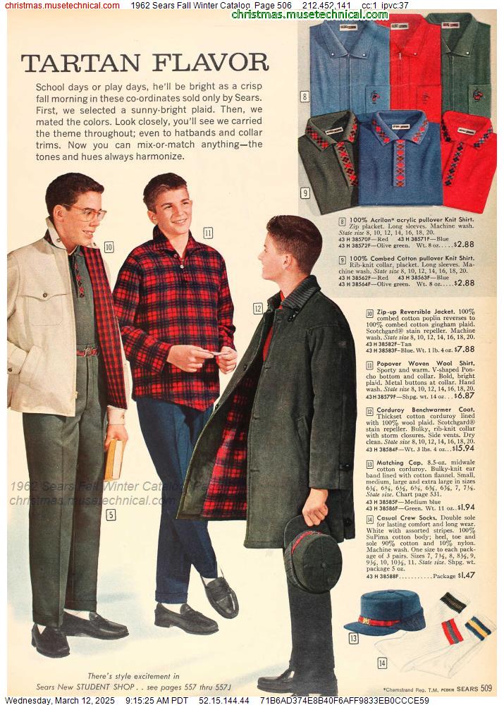 1962 Sears Fall Winter Catalog, Page 506