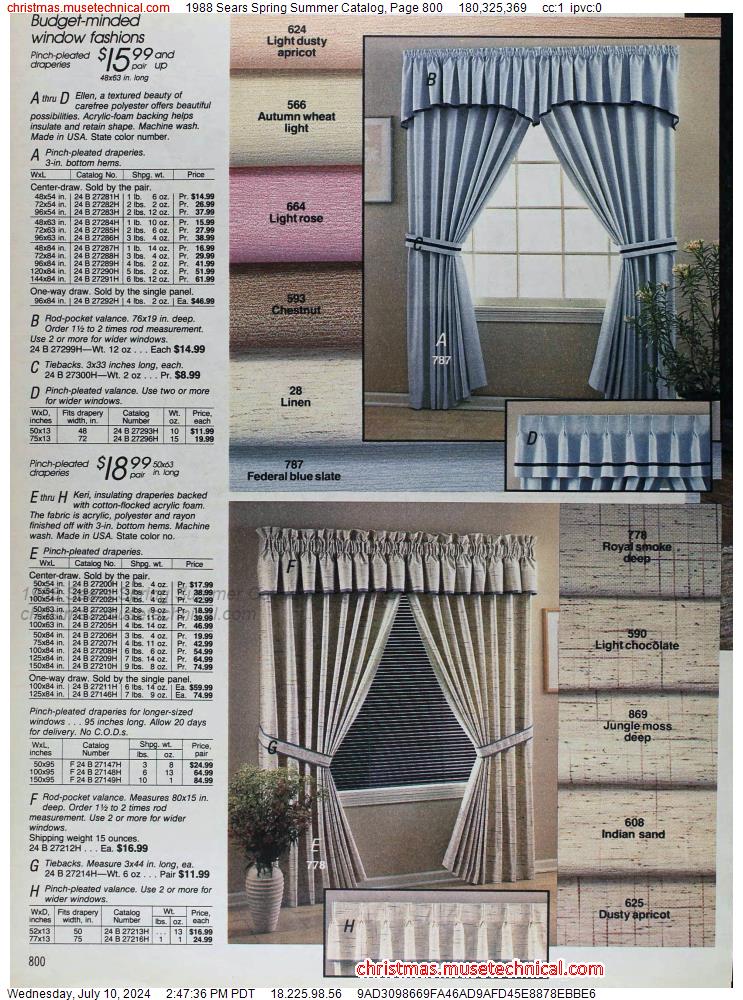 1988 Sears Spring Summer Catalog, Page 800