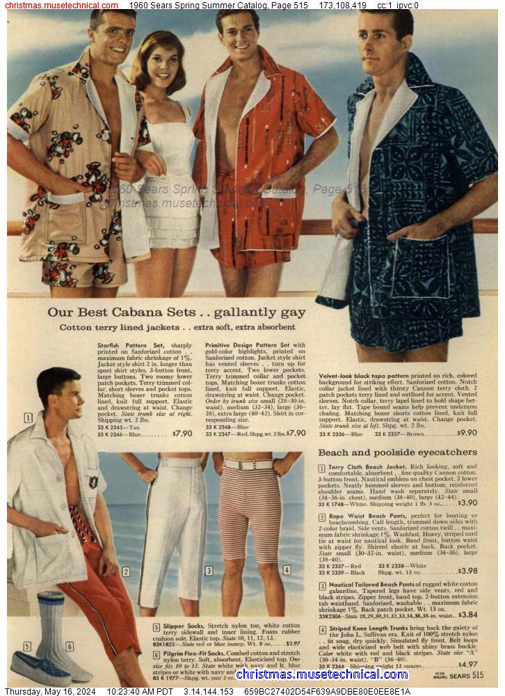 1960 Sears Spring Summer Catalog, Page 515